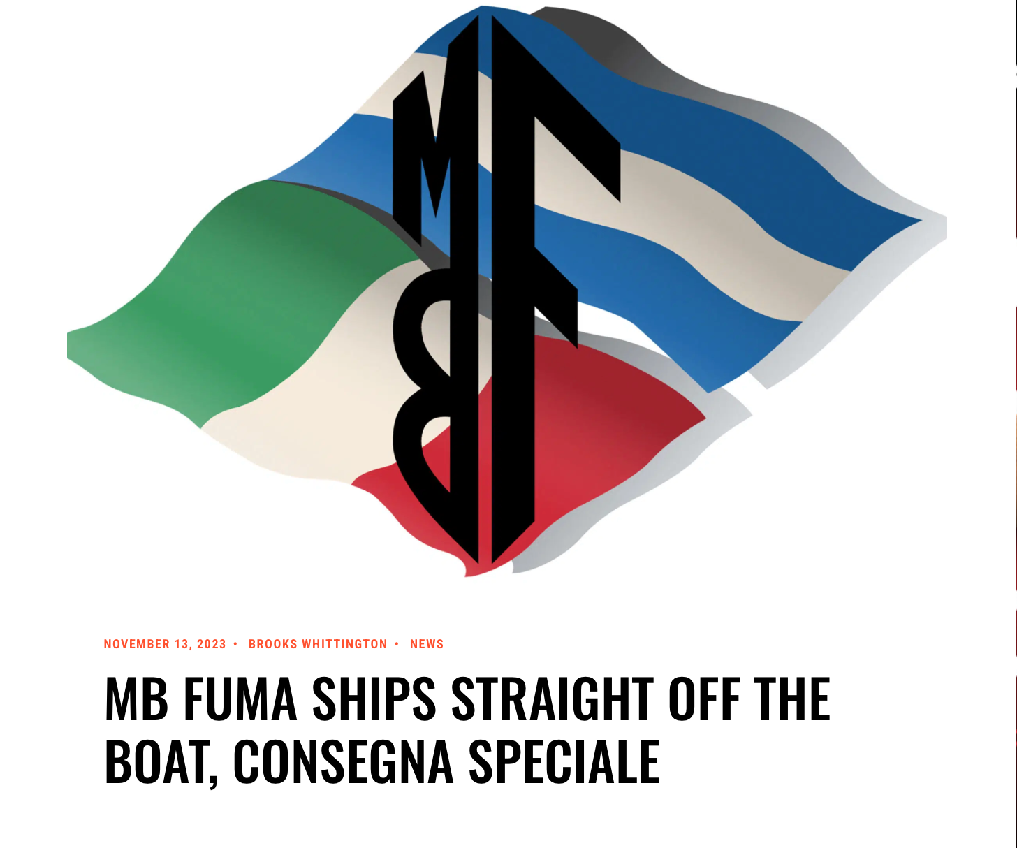 MBFUMA Begins Shipping: Article by Halfwheel.com